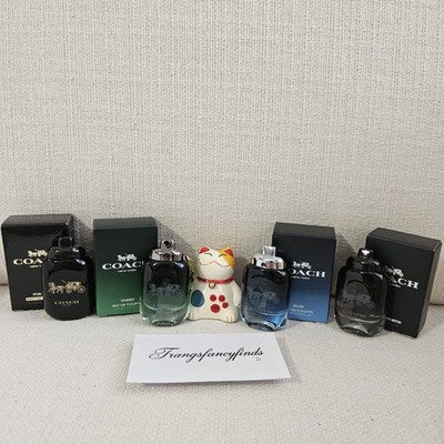 NIB! Coach Mens Fragrance  Mini  Set 4x 0.15 oz/ 4.5ml each_ Dabber Authentic