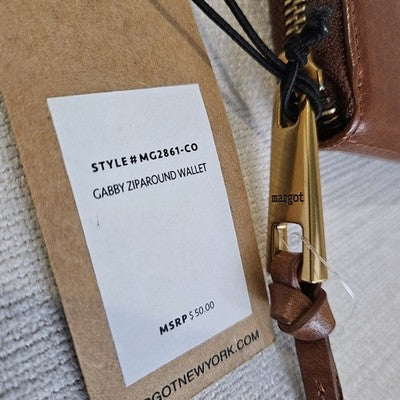 Margot New York Gabby Ziparound Wallet | NWT | 100% Leather | MSRP $50