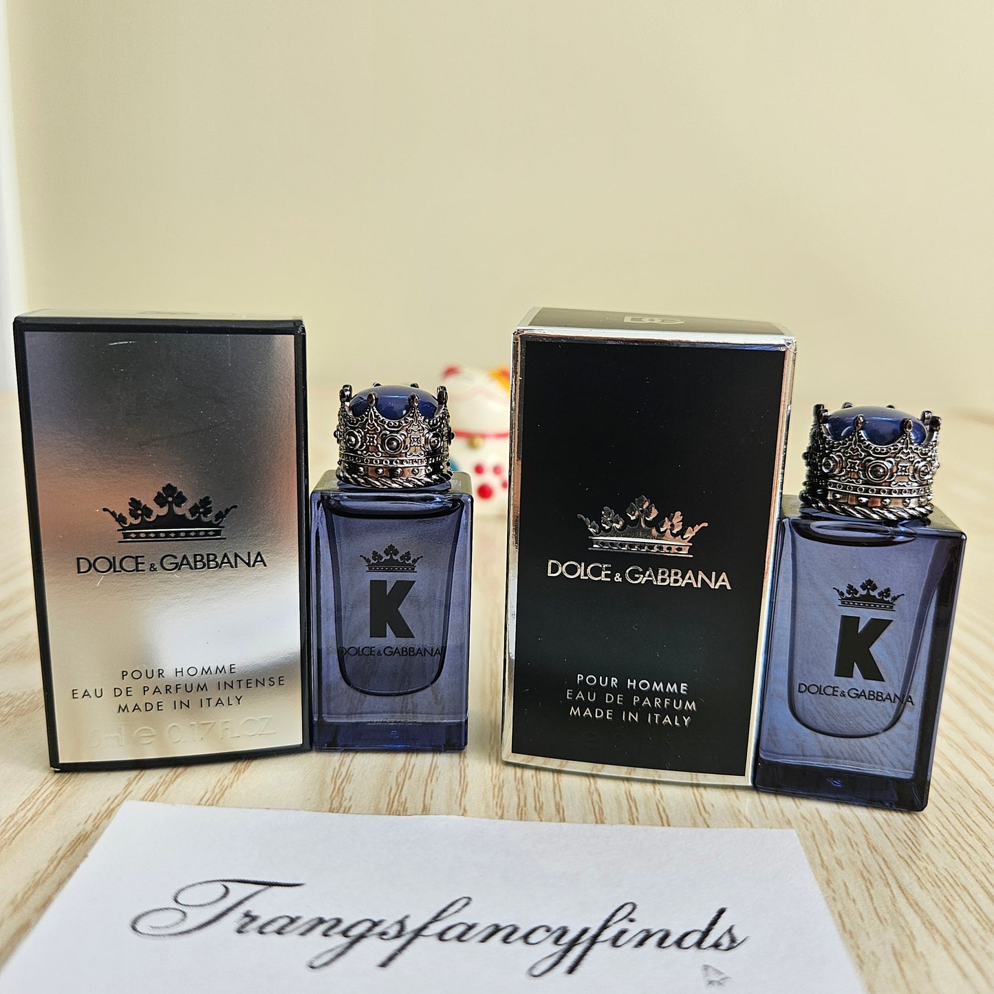 Dolce & Gabbana K EDP & EDP Intense Pour Homme 5ml Mini Dabber Set of 2 New Auth
