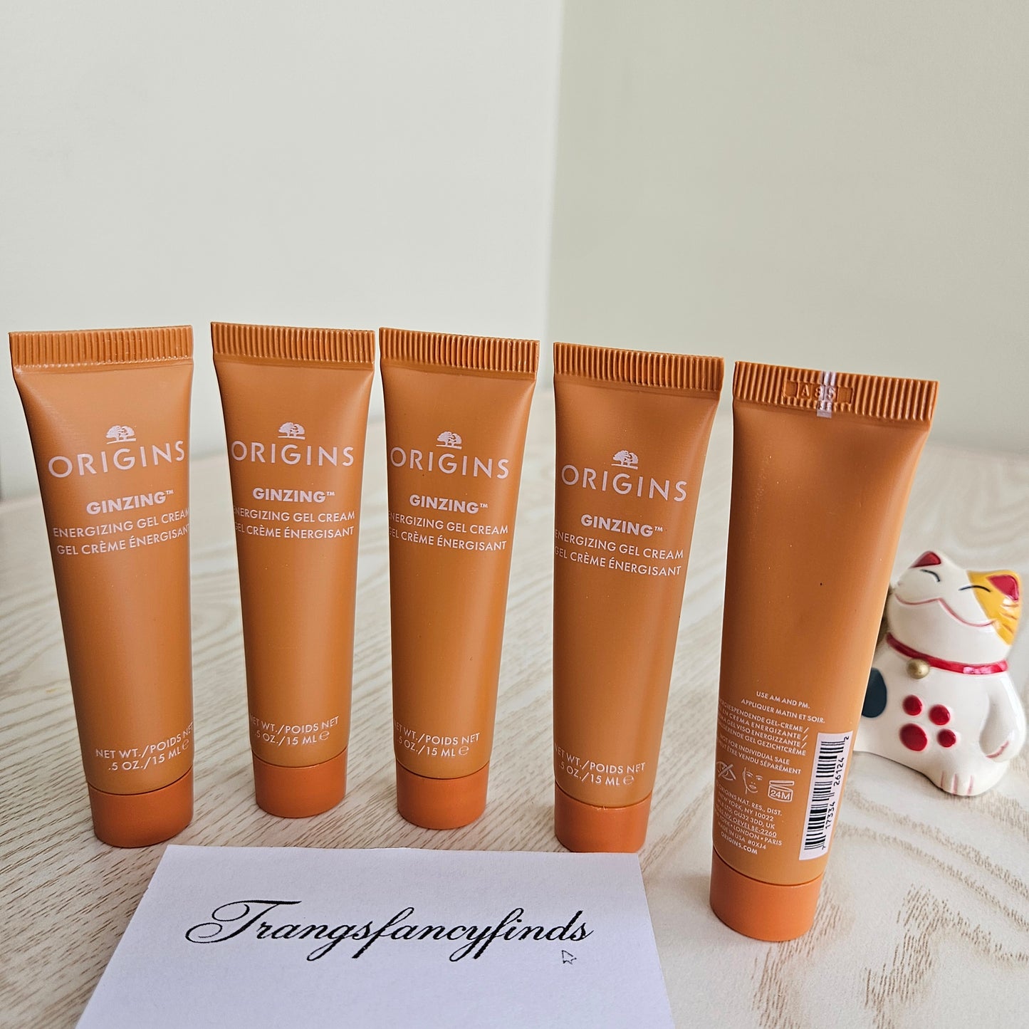 Origins GinZing Energizing Gel Cream 15mL Mini Travel Size Lot of 5 New