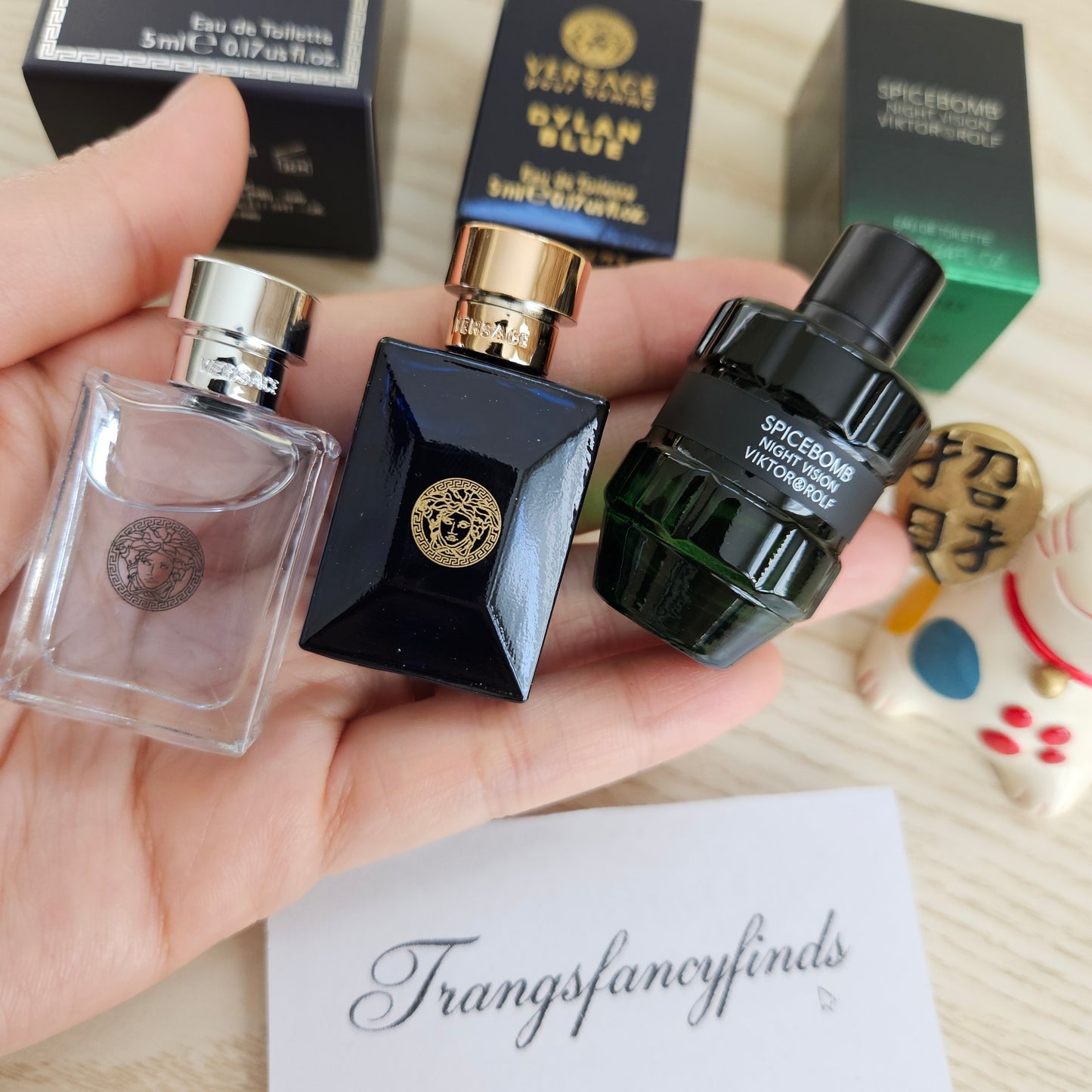 NIB! Versace Pour Homme & Viktor&Rolf Spicebomb Night Vision Mini EDT 3 pcs Set