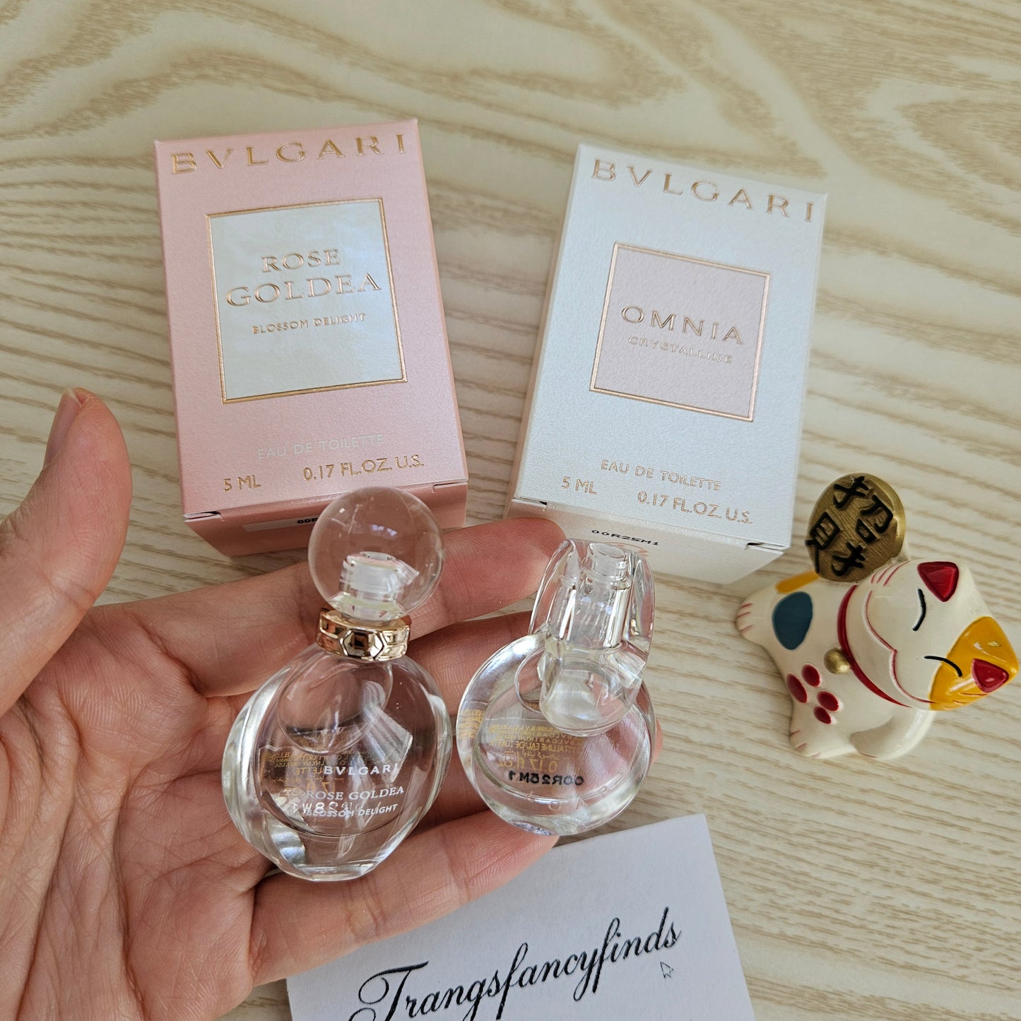 Bvlgari Mini EDT Set Rose Goldea Blossom Delight & Omnia Crystalline 5mL x2