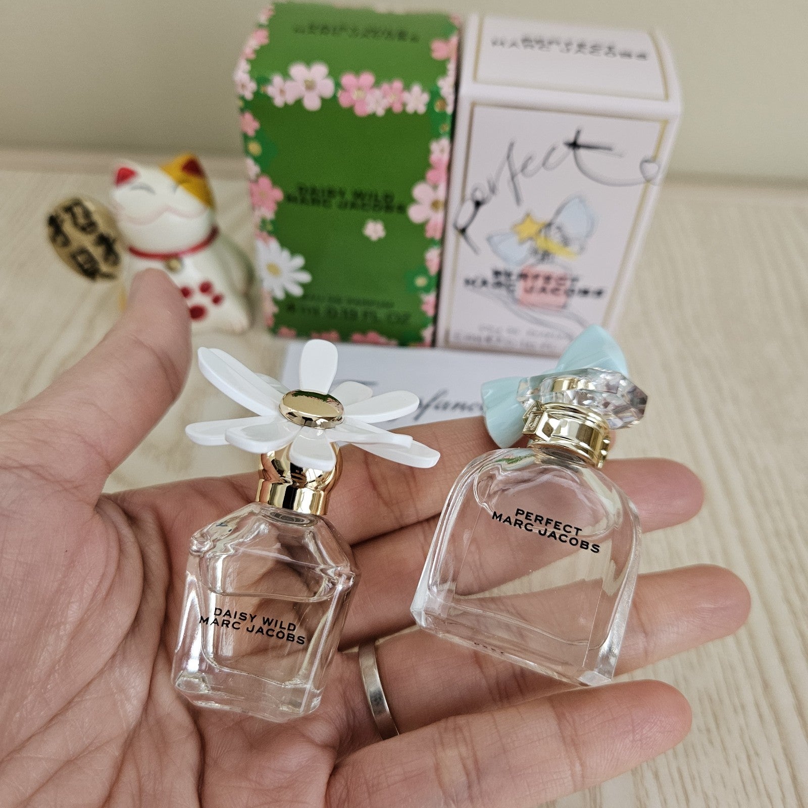 NIB! Marc Jacobs Mini Perfume Set Daisy Wild 4ml + Perfect 5ml Eau de Parfum NEW