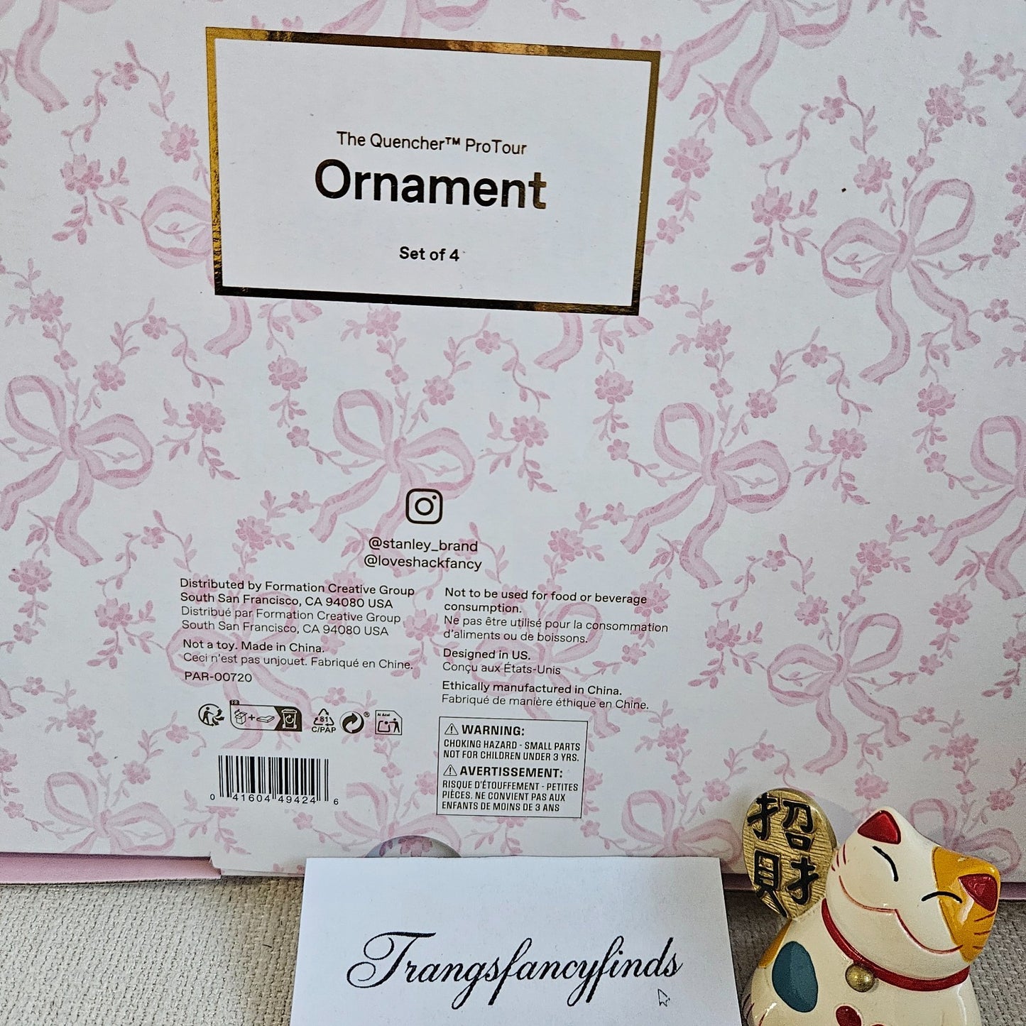 NIB! Stanley x LoveShackFancy2025– Limited Edition Quencher ProTour Ornament Set