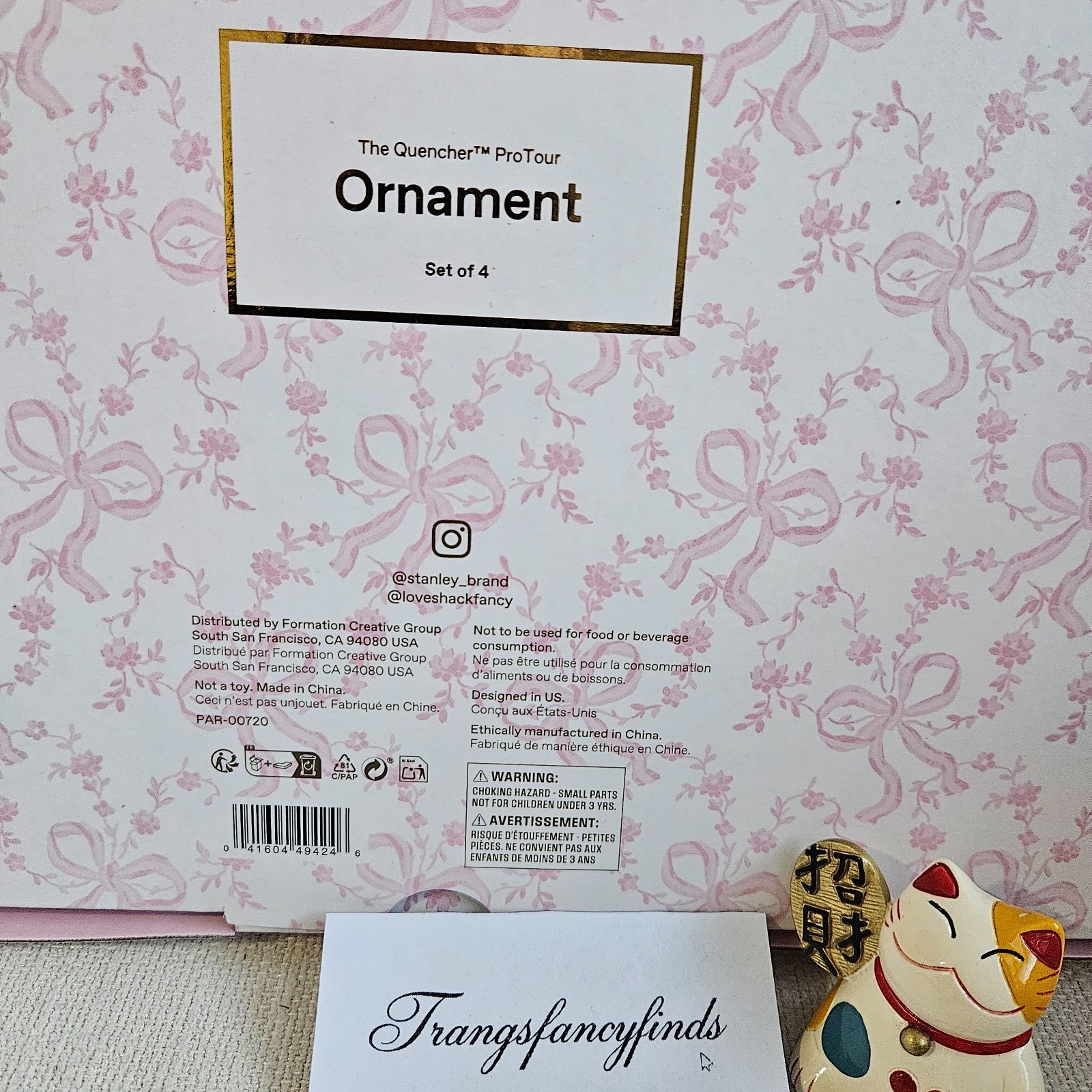 NIB! Stanley x LoveShackFancy2025– Limited Edition Quencher ProTour Ornament Set
