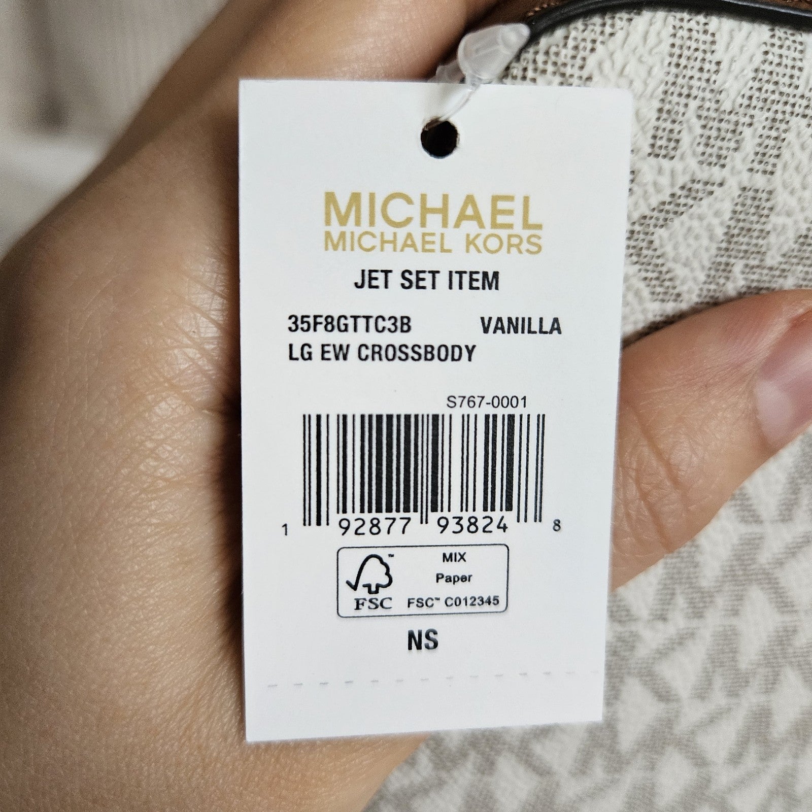 NWT! Michael Kors Jet Set Large Logo Crossbody Bag  One Size - Authentic