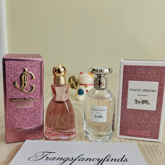 Jimmy Choo I Want Choo With Love & Coach Dreams EDP Mini Set 4.5mL NIB Auth