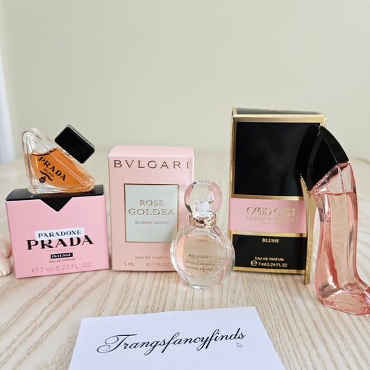 Designer Mini EDP Set of 3 Prada Paradoxe +Bvlgari Rose Goldea + Carolina Herrer