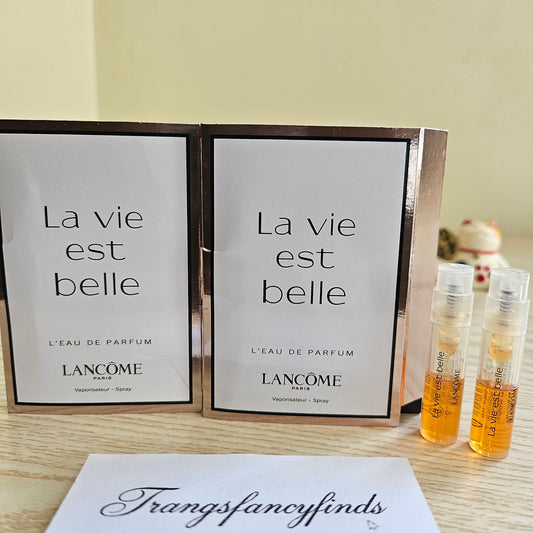 Lancôme La Vie Est Belle EDP Perfume Sample Vials 1.2mL x2 Authentic NEW