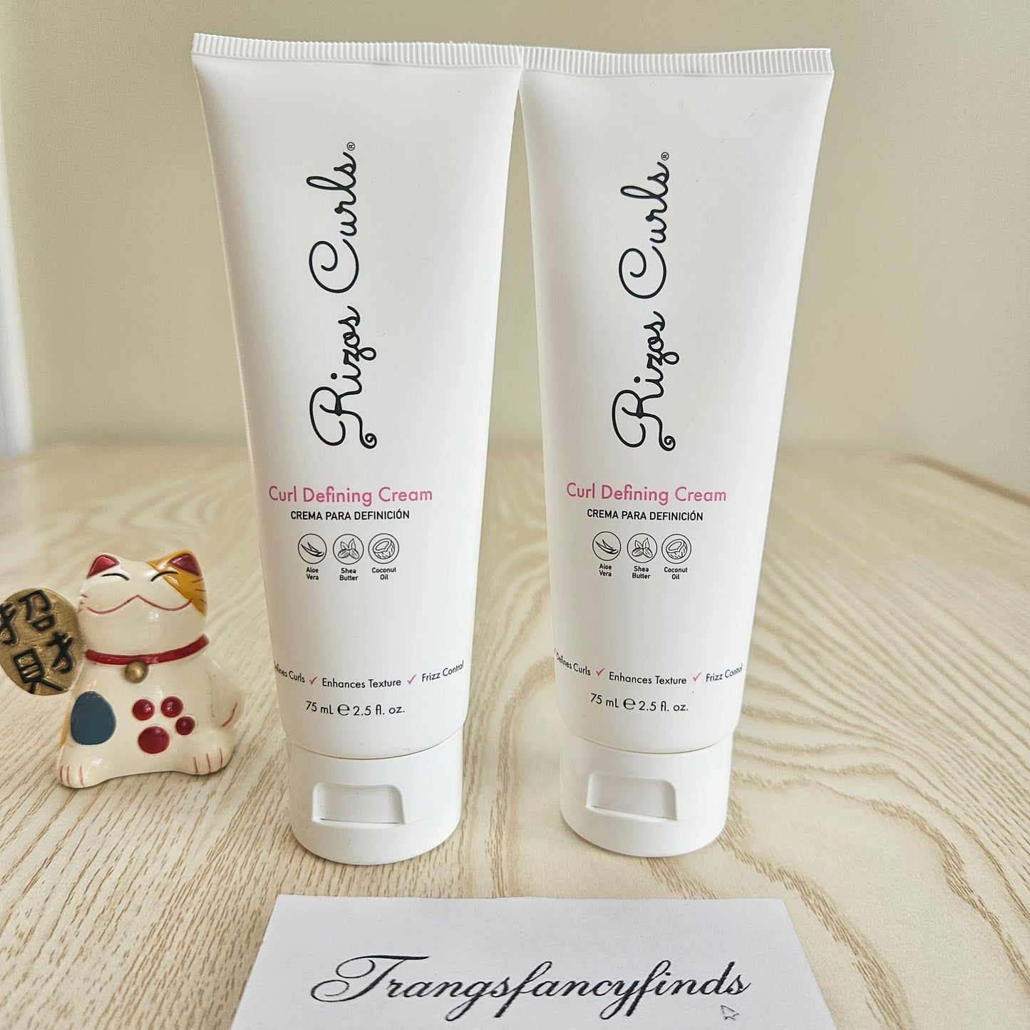Rizos Curls Curl Defining Cream 2.5 oz Lot of 2 Aloe Shea Frizz Control
