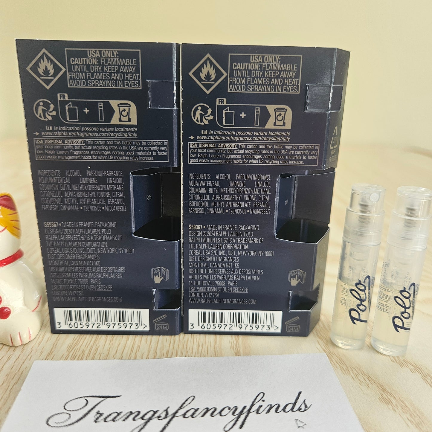 Ralph Lauren Polo Est. 67 EDP 1.2ml Sample Spray Vial Lot of 2 Men's Fragrance