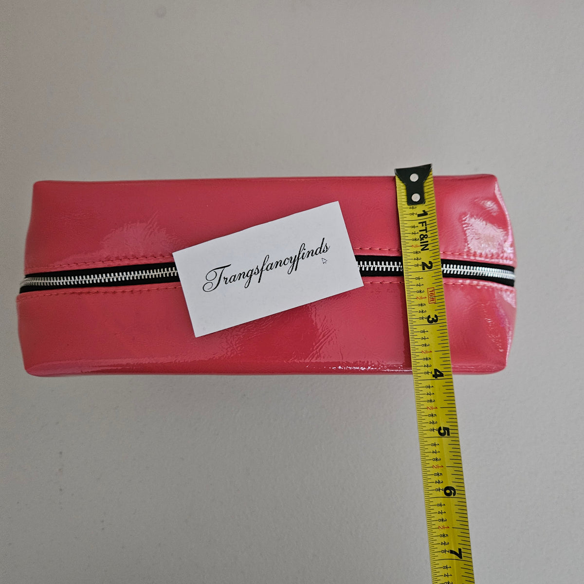 NEW! Jean Paul Gaultier Parfums Red Patent Cosmetic Bag Toiletry Pouch Zip Case