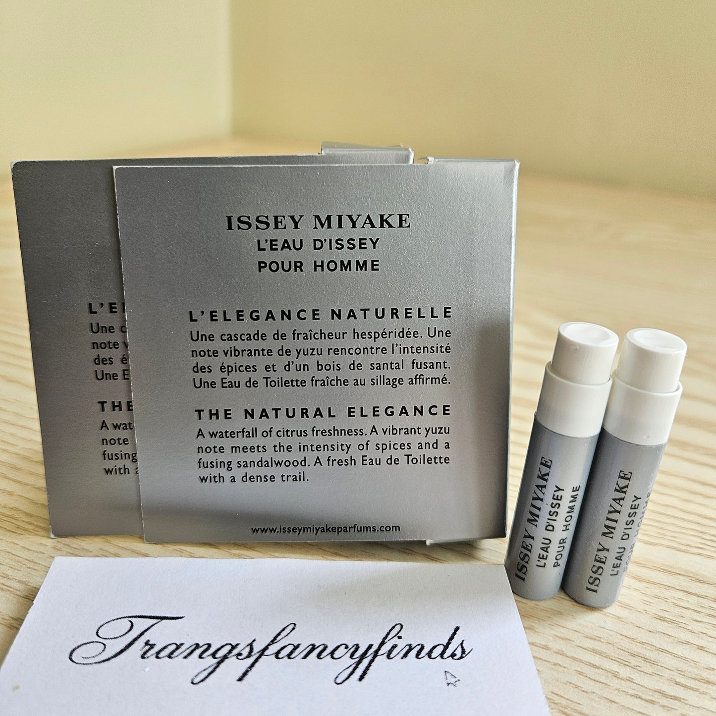Issey Miyake L'Eau d'Issey Pour Homme EDT Sample Vials x2 0.8mL Authentic
