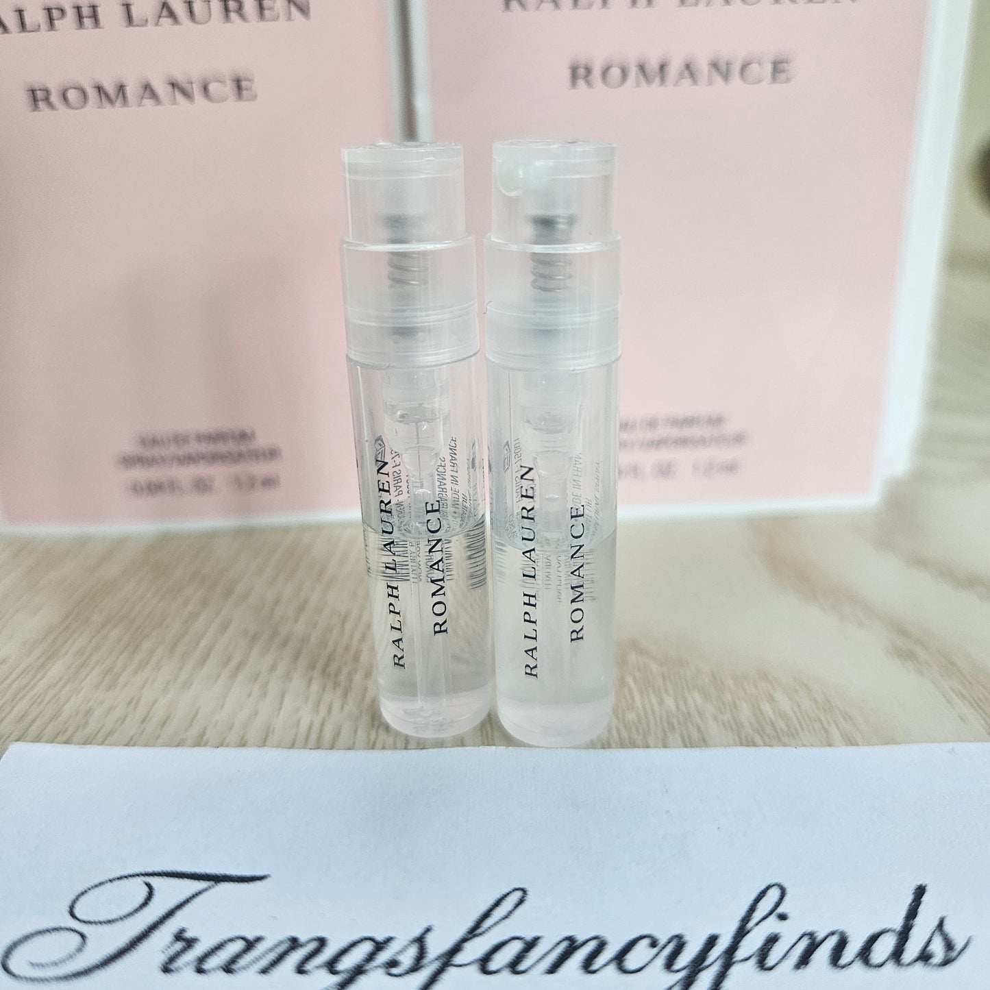 Ralph Lauren Romance EDP Perfume Sample Vials 1.2ml x2 Women Spray