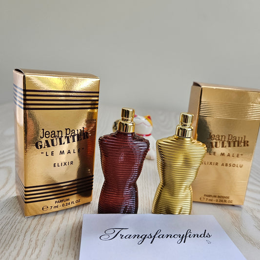 Jean Paul Gaultier Le Male Elixir & Elixir Absolu Parfum Mini Set 2x7ml NIB