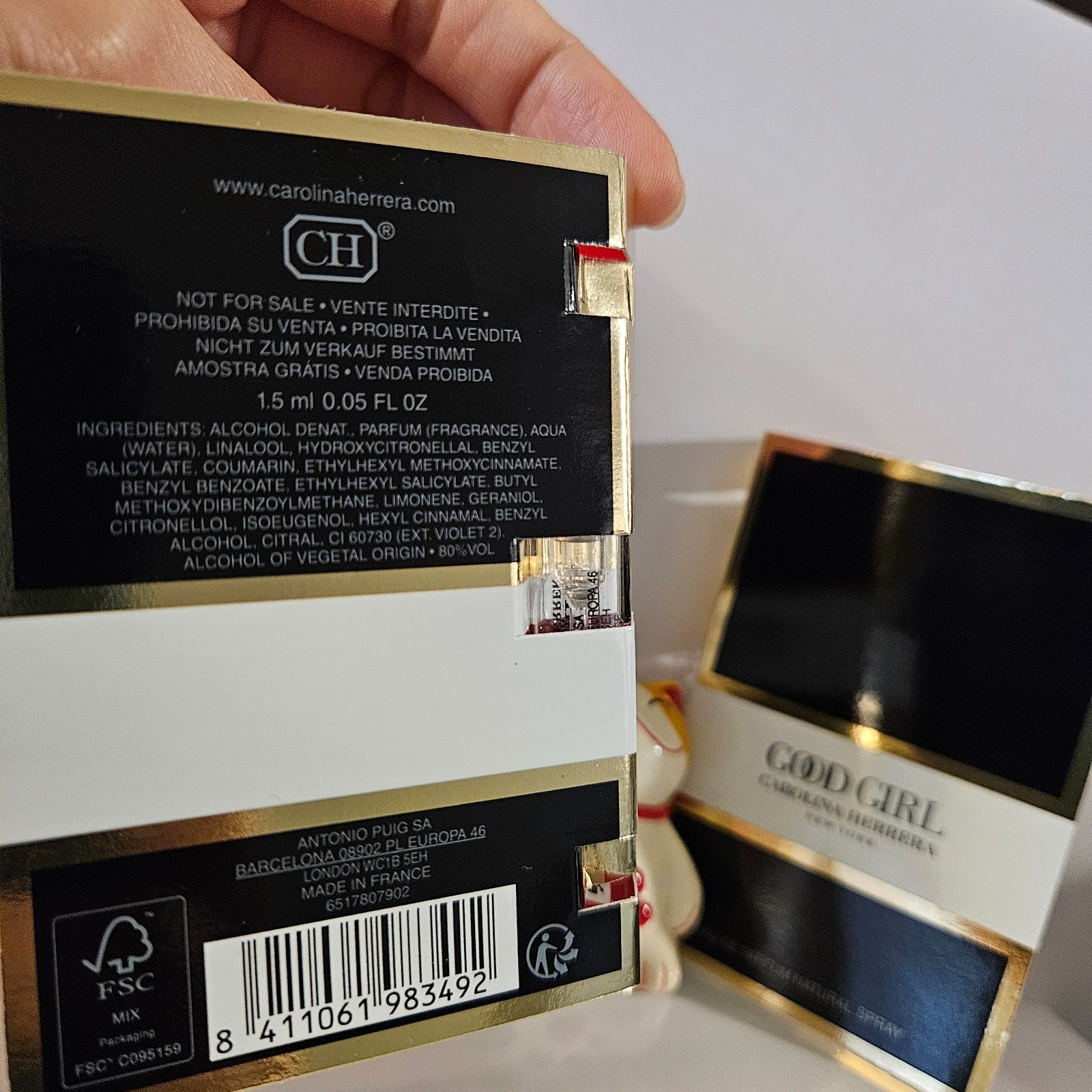 Carolina Herrera Good Girl EDP 1.5mL Sample Vial Lot of 2 EDP Spray NEW