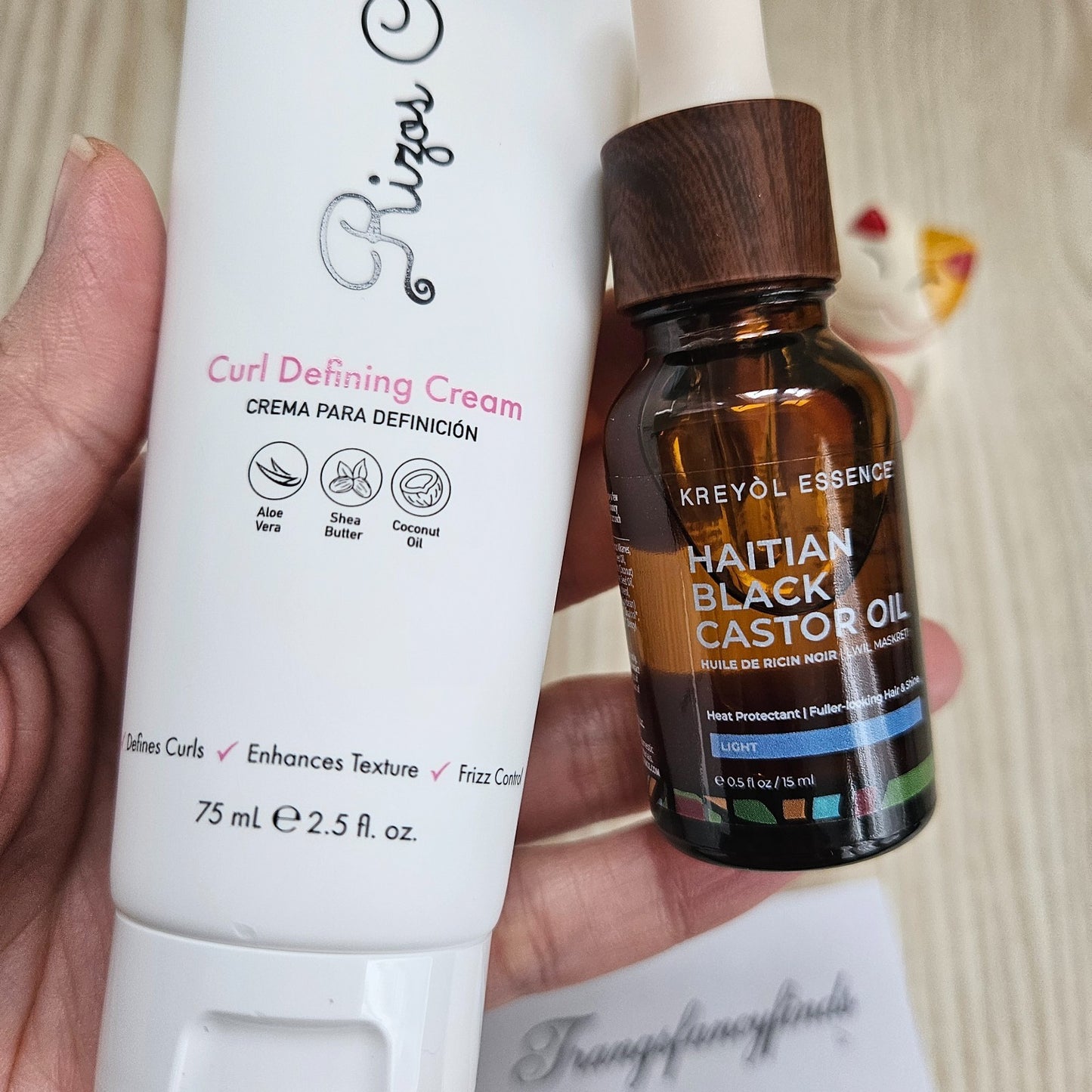 Rizos Curls Curl Defining Cream 2.5oz + Kreyol Essence Haitian Black Castor Oil