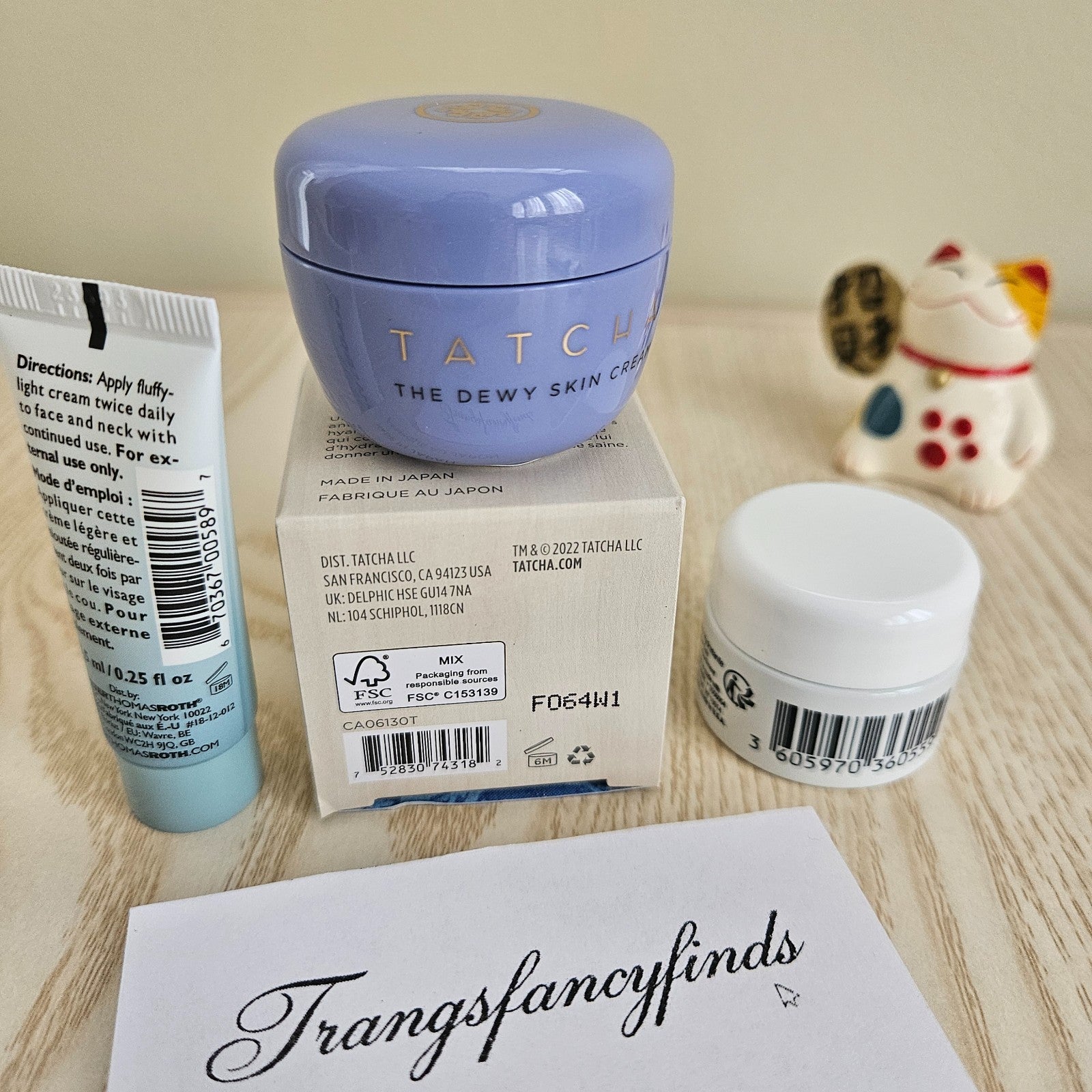 Skincare Mini Set Tatcha Dewy Skin Cream 10ml + PTR Water Drench + Kiehl’s Ultra