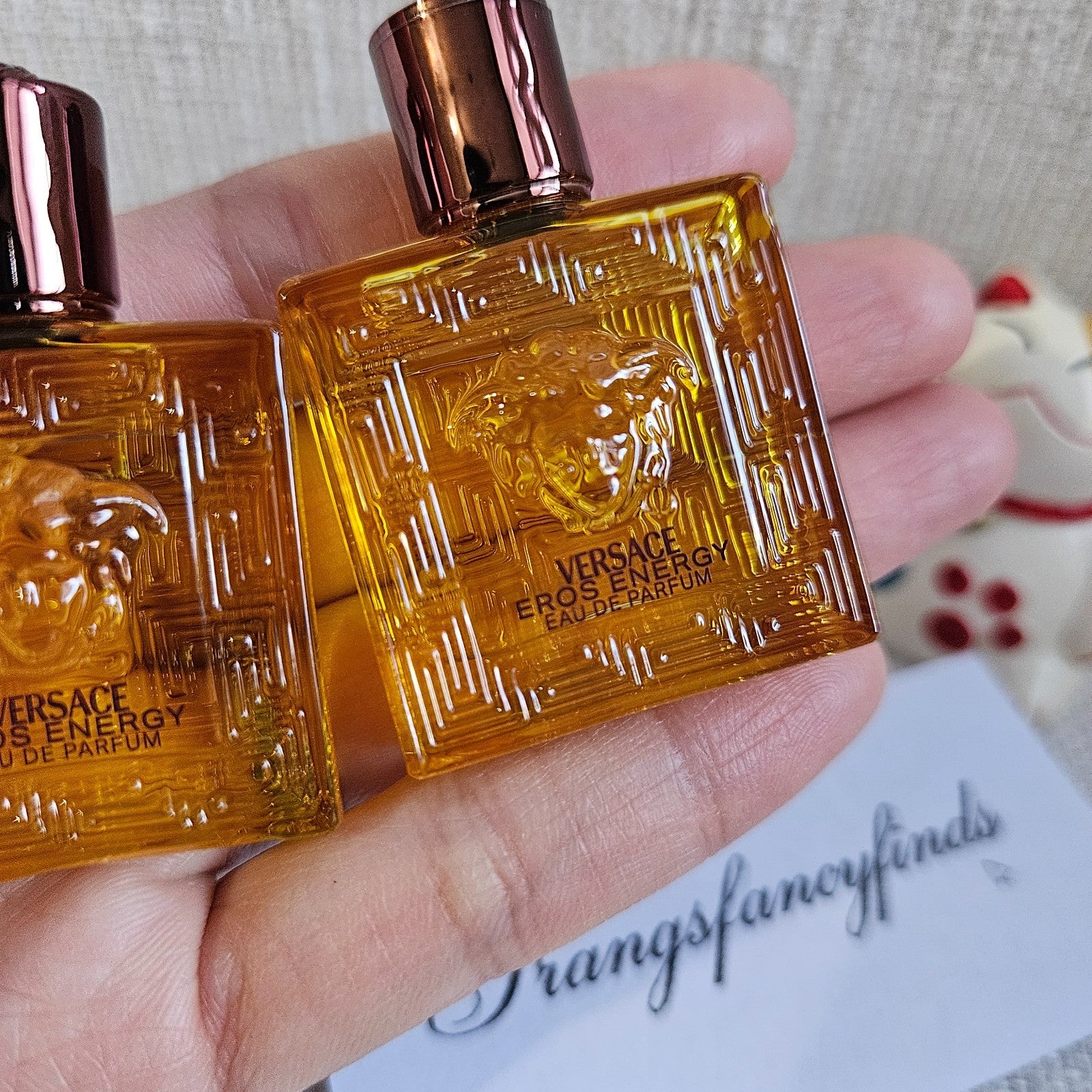 NWOB!  2xVersace Eros Energy EDP  0.17 fl oz 5 ml Travel Mini Dabber Splash