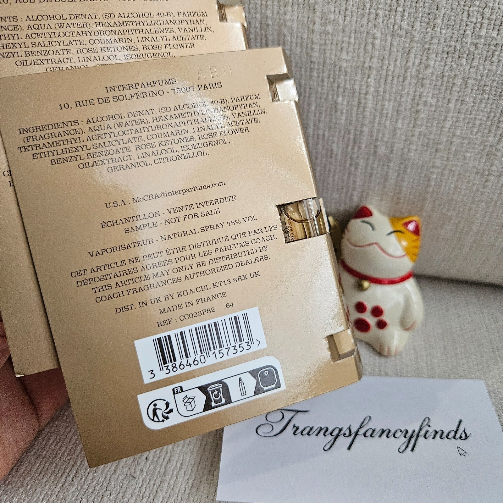 NIB! 2x Coach Gold Parfum Sample Spray .06oz, 2ml *New 2025 Release*