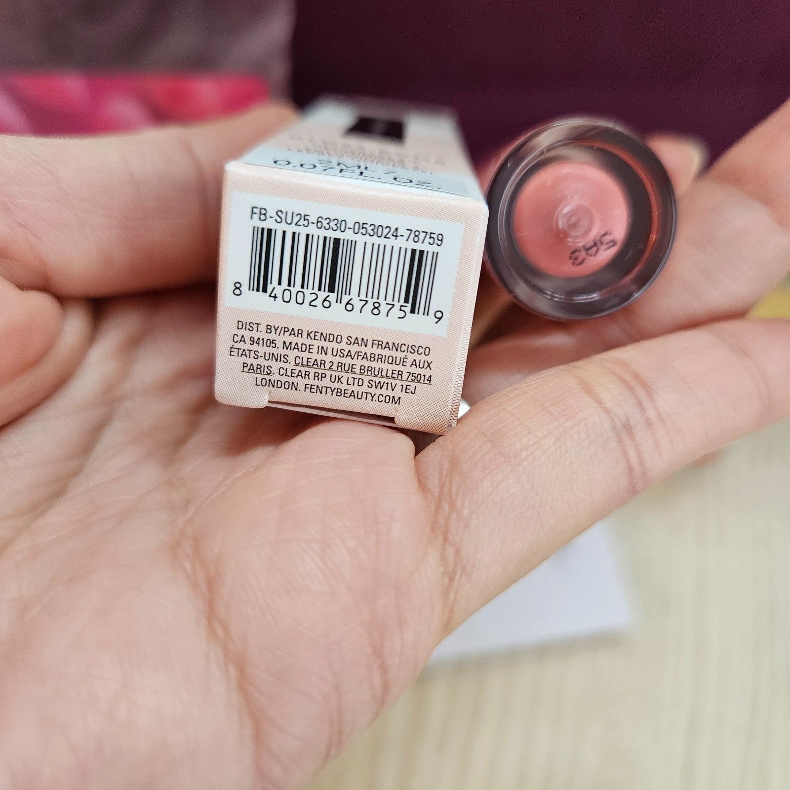 Fenty Beauty Gloss Bomb Mini + Beautyblender Sample + Vanilla Musk Roller 5ml +