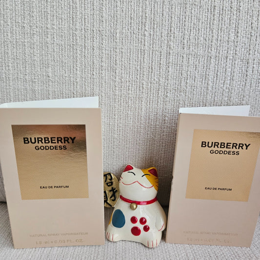 2X Burberry Goddess Eau De Parfum Samples Spray 1.5ml/0.05fl oz AUTHENTIC NEW