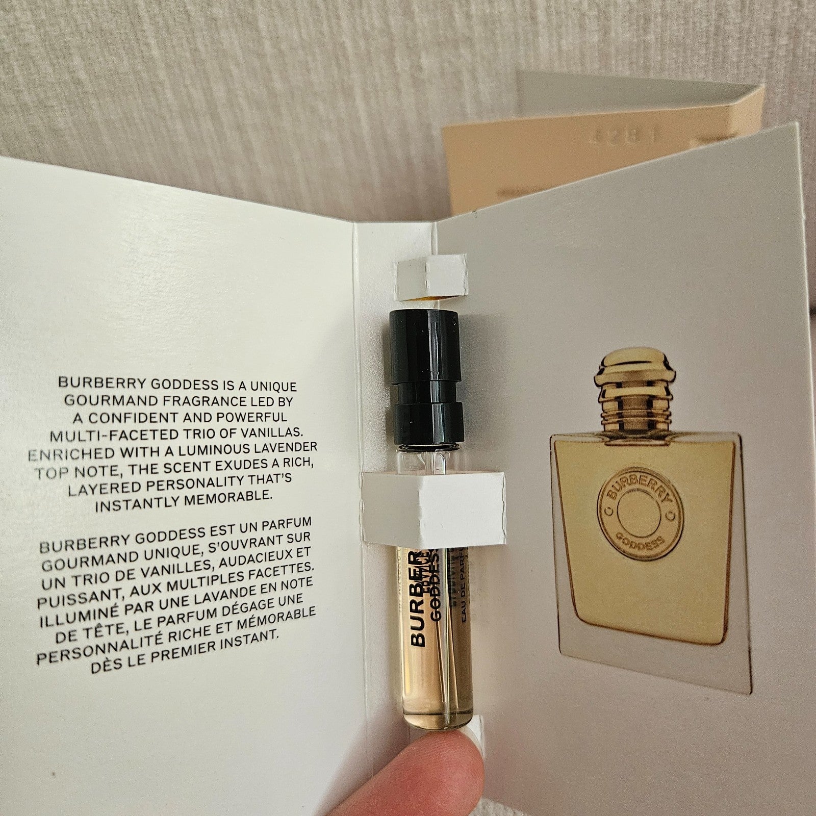 2X Burberry Goddess Eau De Parfum Samples Spray 1.5ml/0.05fl oz AUTHENTIC NEW