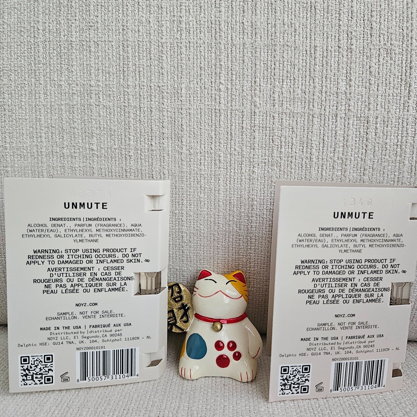 LOT OF 2 X Noyz Unmute Eau De Parfum 1.5ml Sample Spray NEW AUTHENTIC