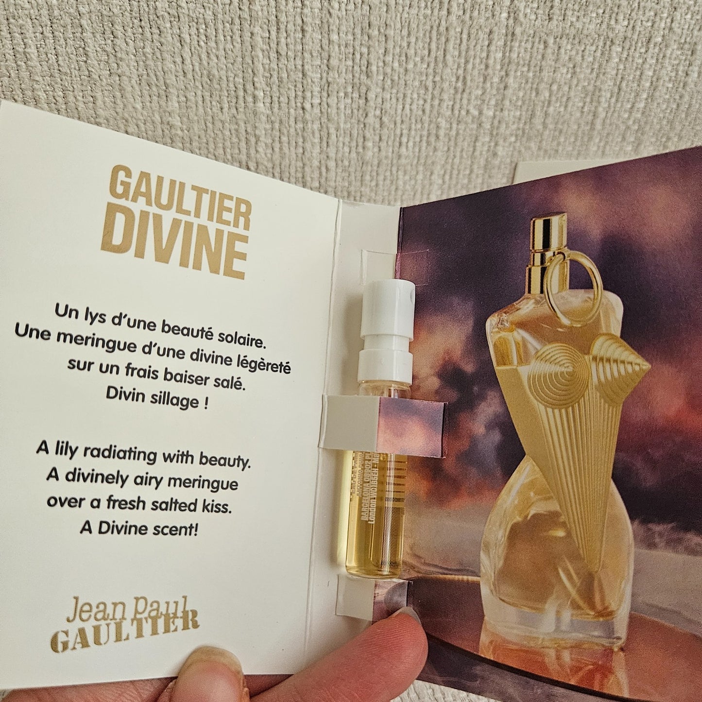 2 X Jean Paul Gaultier  Divine Eau De Parfum EDP Spray Vial 1.5 ml / 0.05 oz NEW