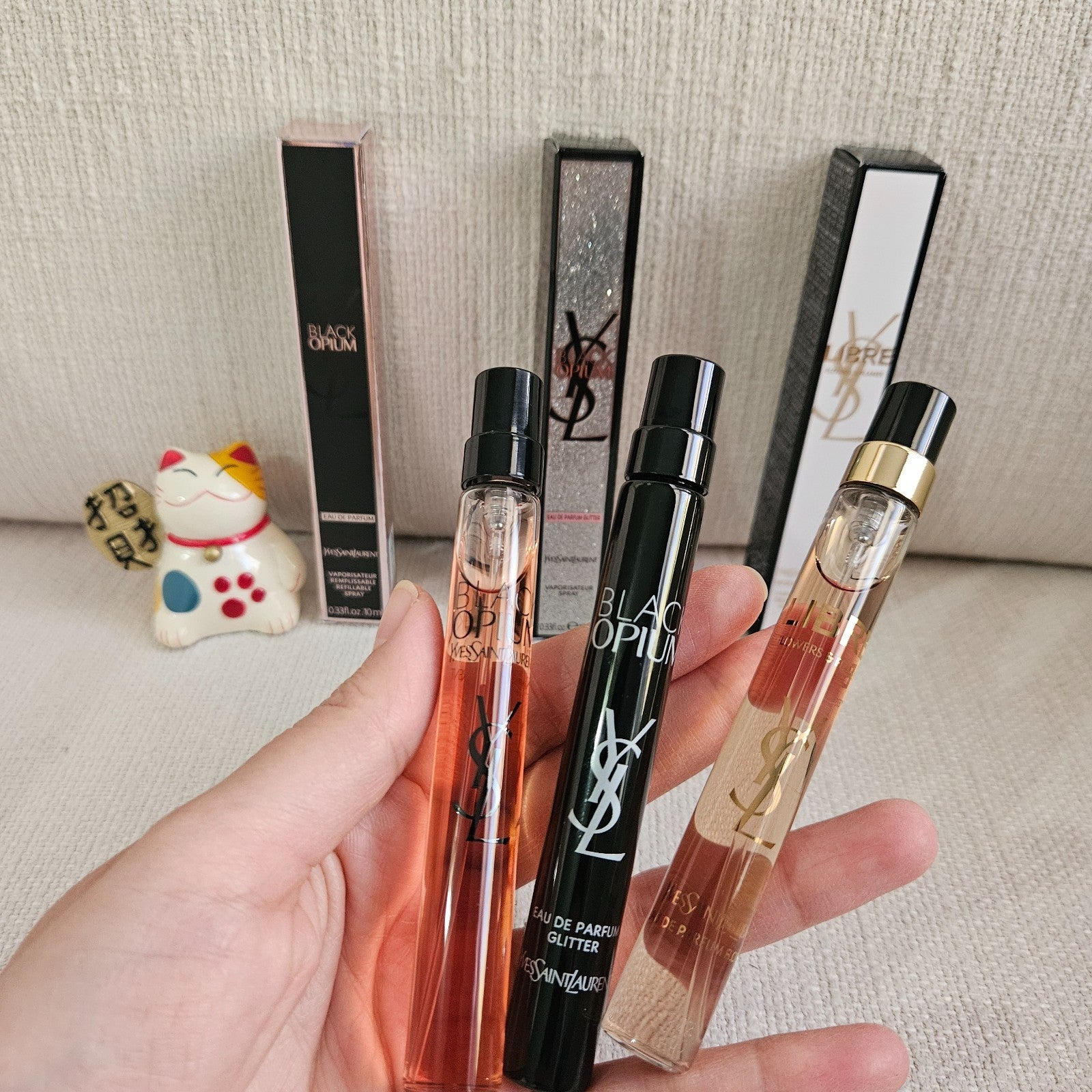 NIB! YSL Mini Perfume Set | Black Opium, Black Opium Glitter & Libre | Authentic