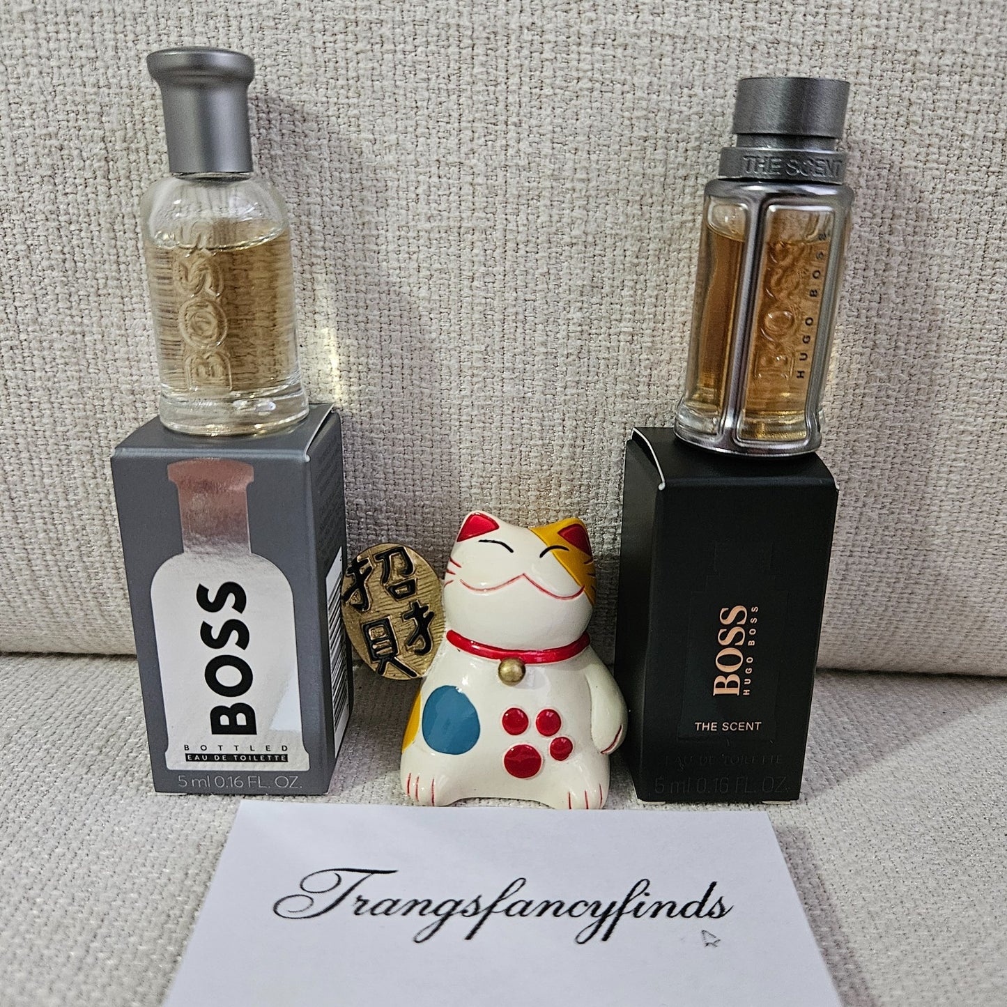 NIB! Hugo Boss Mini Cologne Set | Boss Bottled + The Scent | 5 ml Each | authent