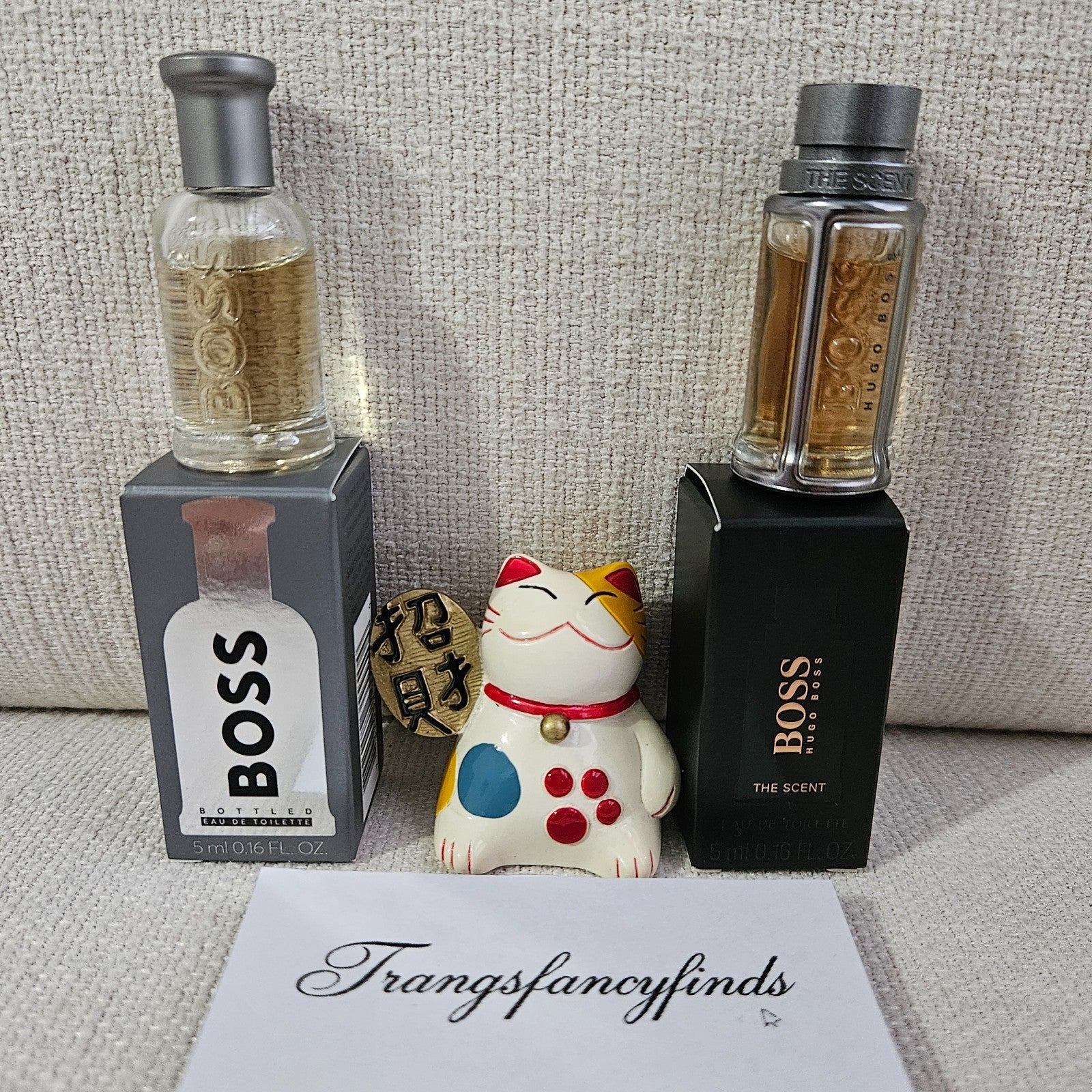 NIB! Hugo Boss Mini Cologne Set | Boss Bottled + The Scent | 5 ml Each | authent
