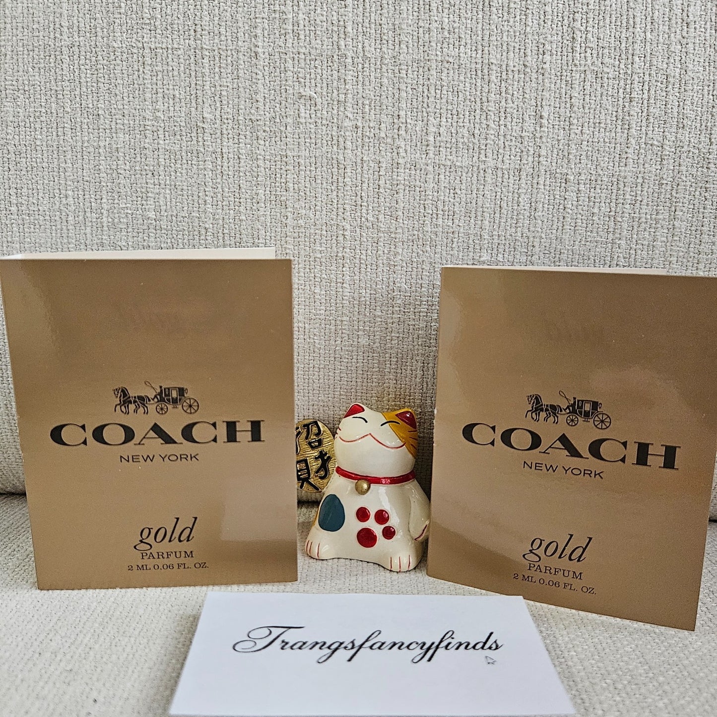 NIB! 2x Coach Gold Parfum Sample Spray .06oz, 2ml *New 2025 Release*