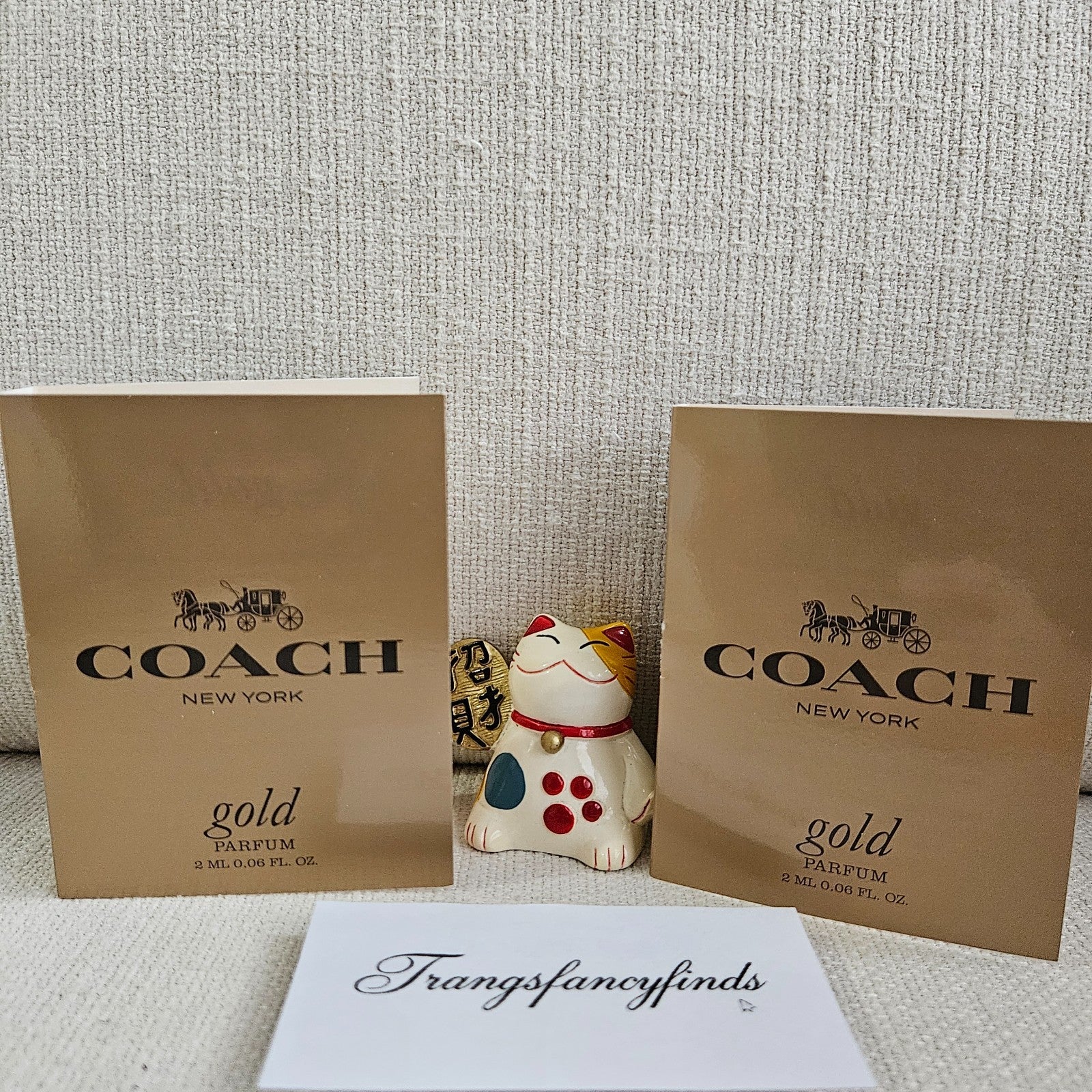 NIB! 2x Coach Gold Parfum Sample Spray .06oz, 2ml *New 2025 Release*