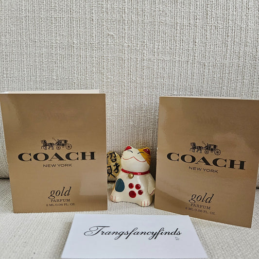 NIB! 2x Coach Gold Parfum Sample Spray .06oz, 2ml *New 2025 Release*