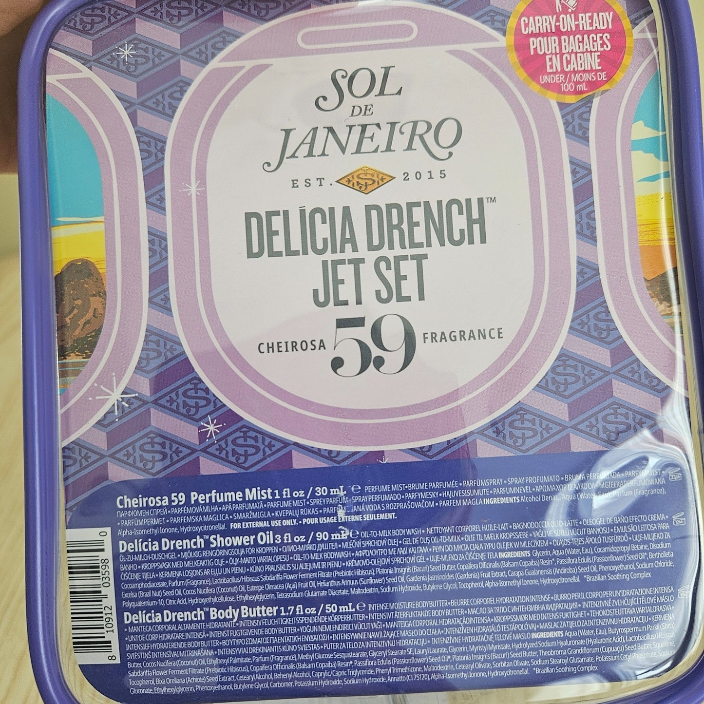 Sol de Janeiro Delicia Drench Jet Set Cheirosa 59 Perfume Mist Body Butter Showe