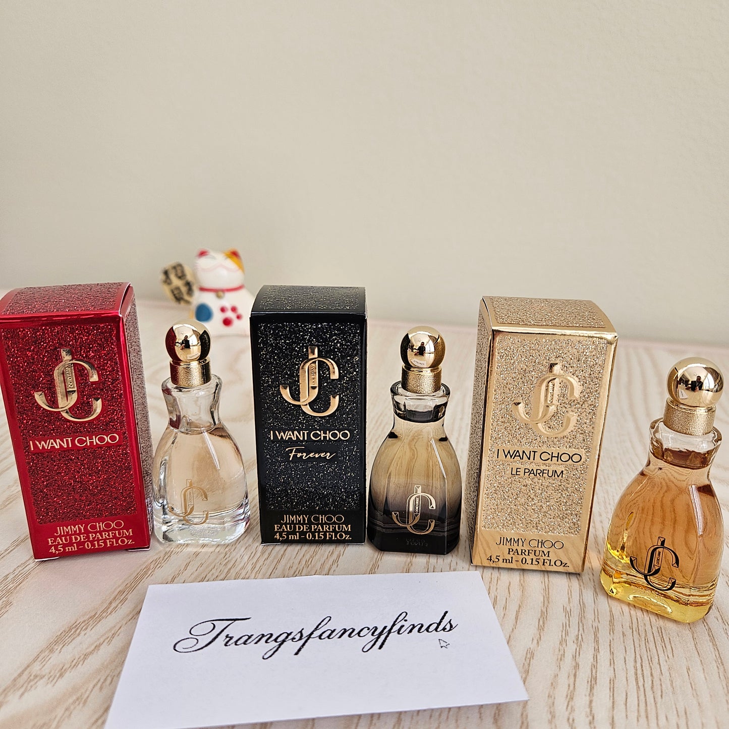 Jimmy Choo I Want Choo Mini Perfume Set 3pc EDP Forever Le Parfum 4.5ml Each