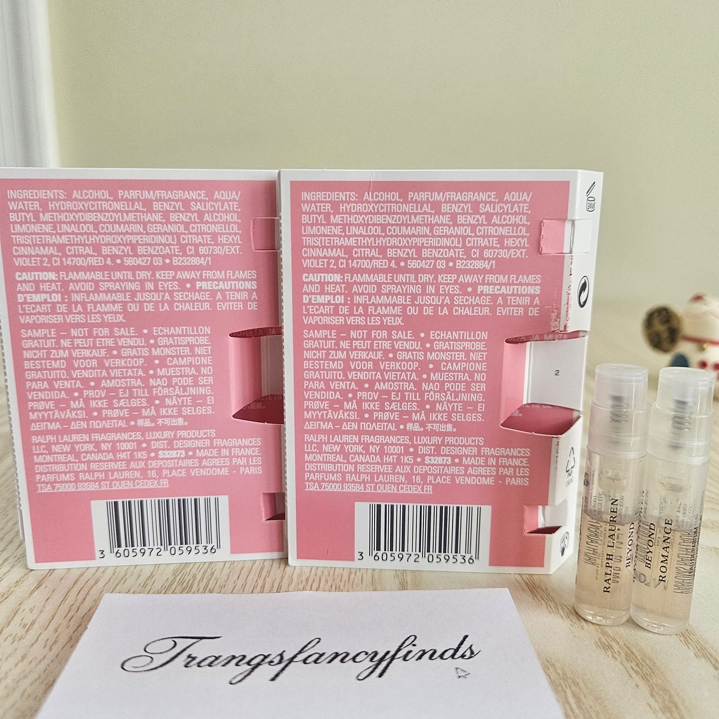 Ralph Lauren Beyond Romance EDP Sample Vial Spray 1.2ml x2 Women Fragrance