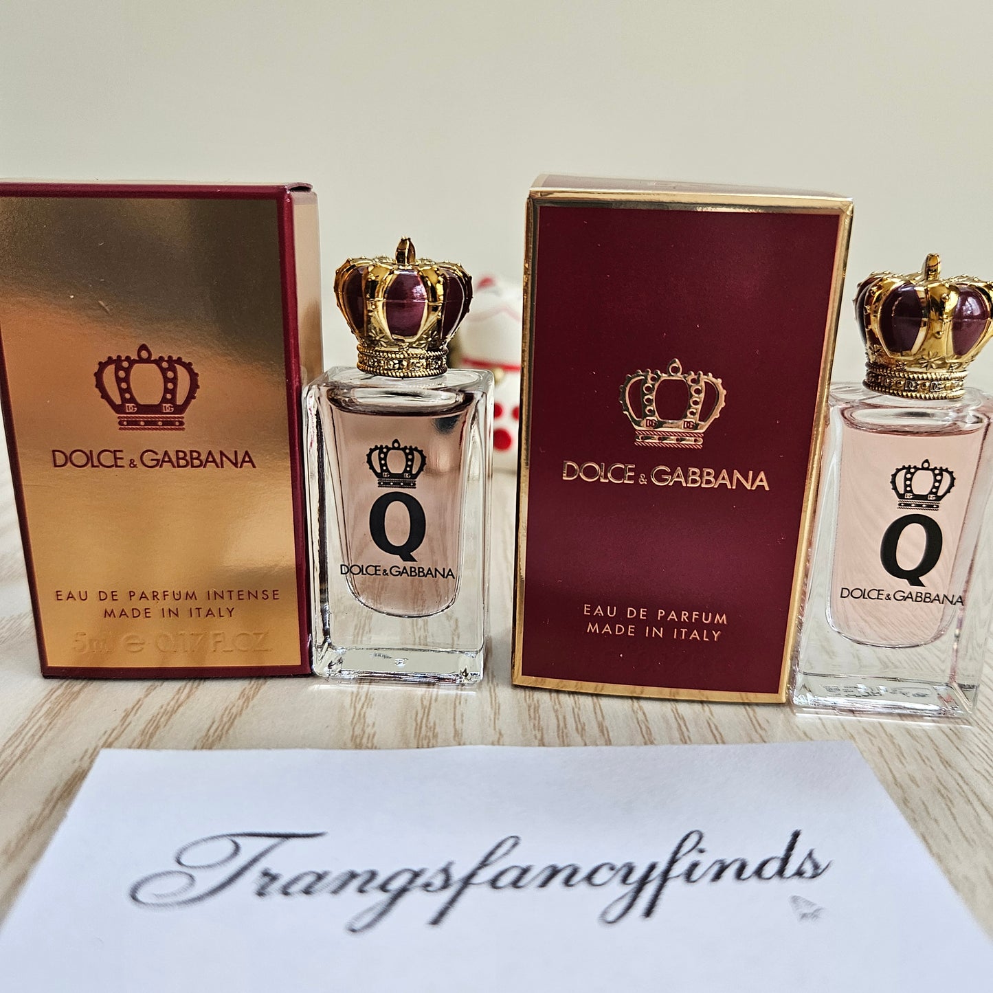 Dolce & Gabbana Q EDP Intense & EDP Mini Set 2x 5ml Dabber Miniature NIB