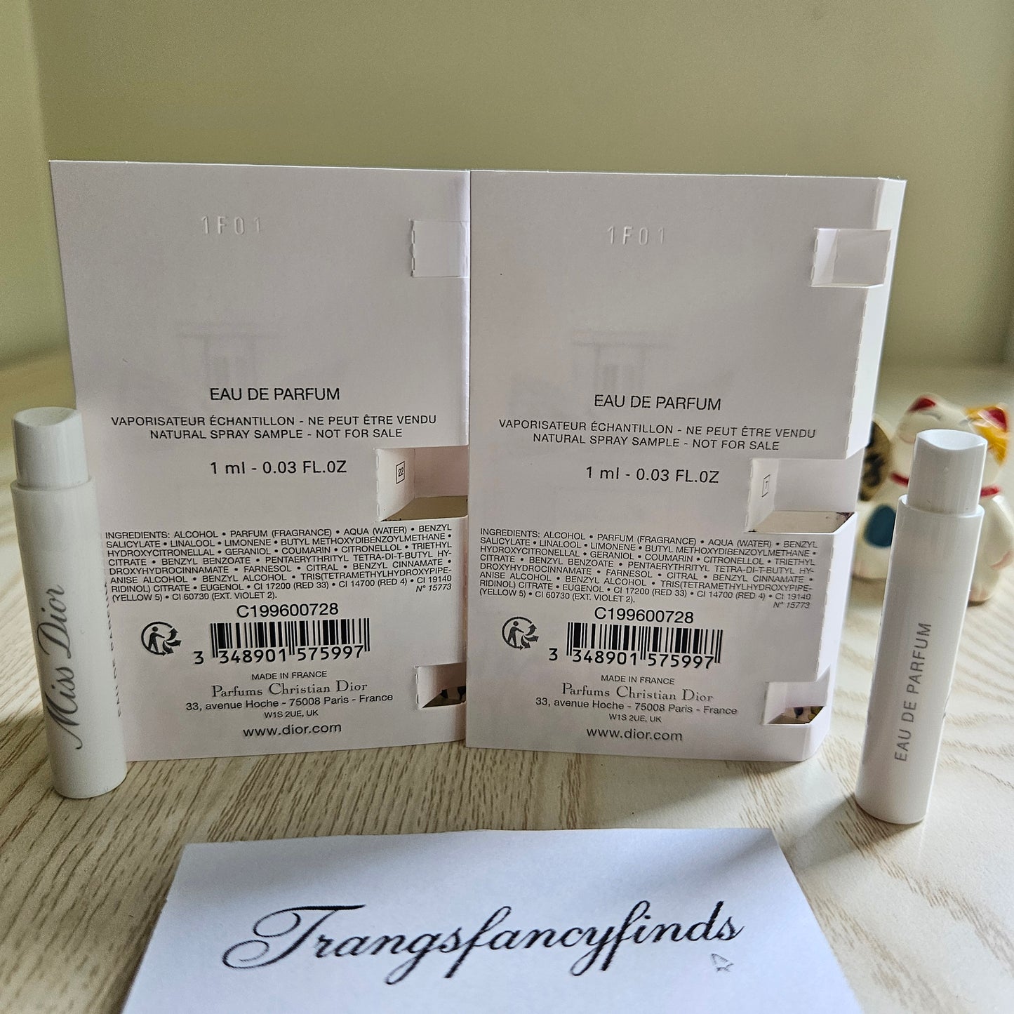 Dior Miss Dior EDP Authentic Vial Sample Spray 1mL x 2 New