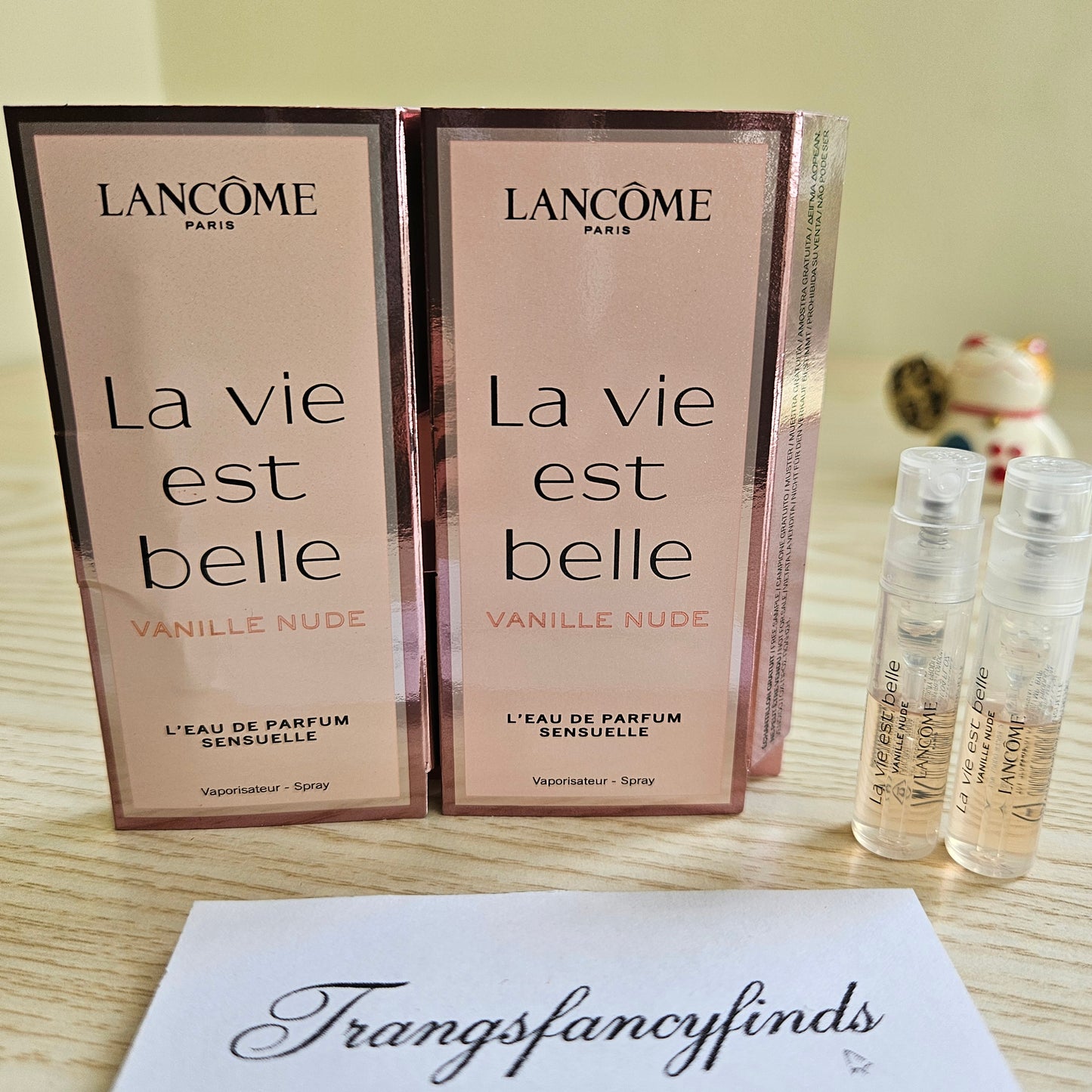 Lancôme La Vie Est Belle Vanille Nude EDP Sample Spray x2 1.2mL Authentic