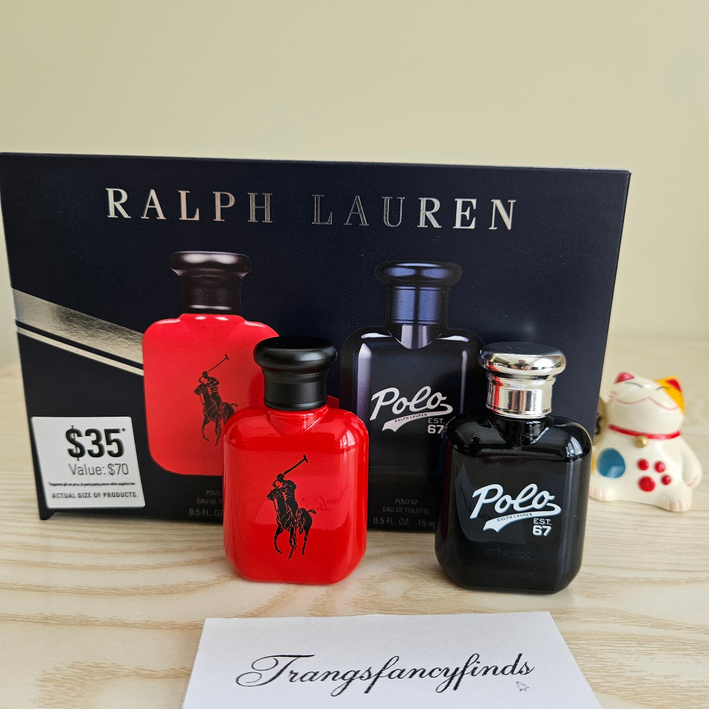 Ralph Lauren Polo Red & Polo 67 EDT Mini Gift Set 2pc 0.5oz/15ml Each Men
