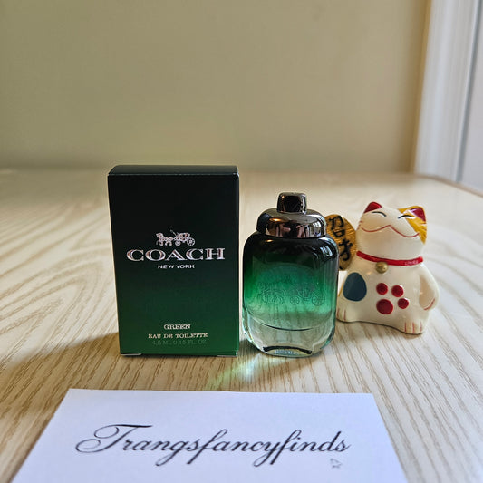 Coach Green Eau de Toilette Men 4.5ml 0.15 oz Mini Splash Dabber NIB
