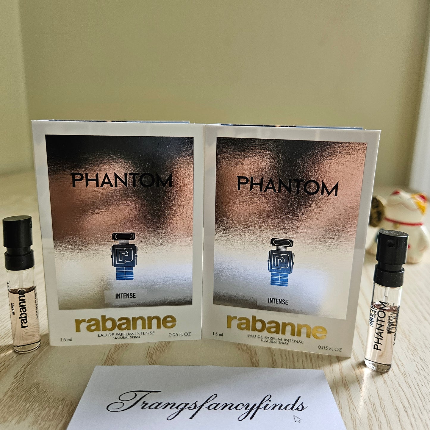 Rabanne Phantom Intense EDP 1.5mL Vial Sample Spray x2 Authentic Men