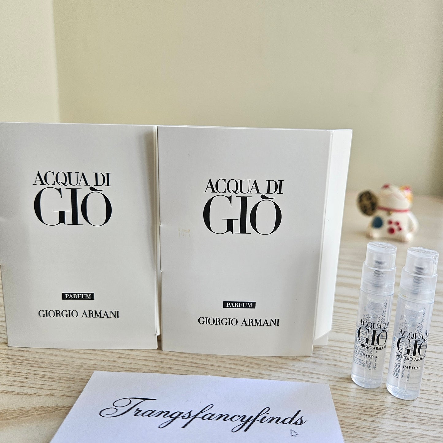 Giorgio Armani Acqua Di Gio Parfum Sample Vial Spray 1.2mL x2 Authentic