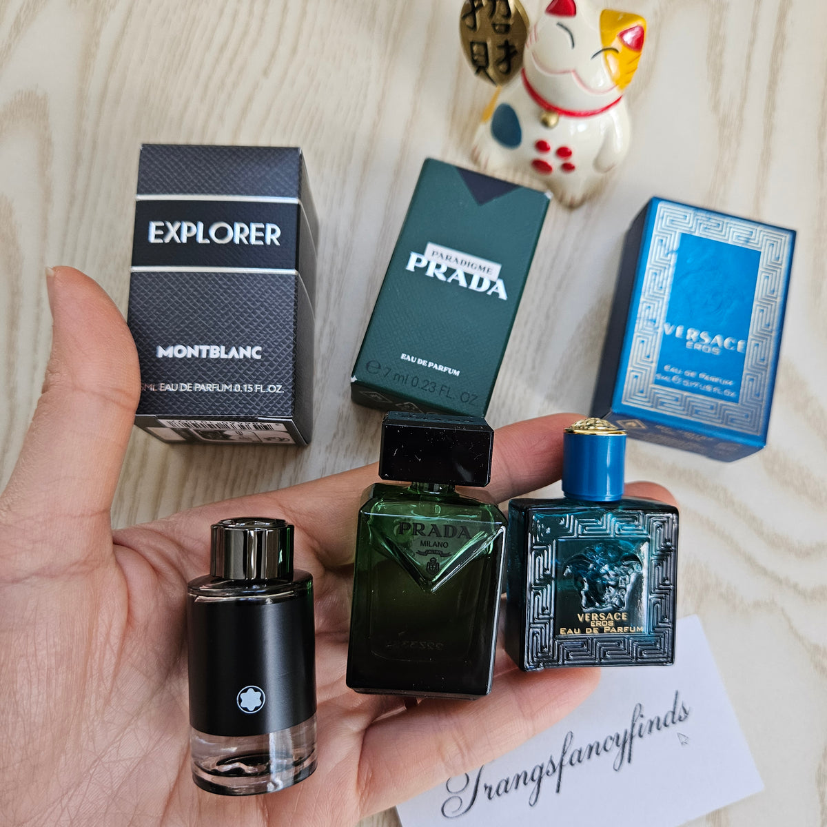 Montblanc Explorer + Prada Paradigme + Versace Eros EDP Mini Miniature Set 3pc