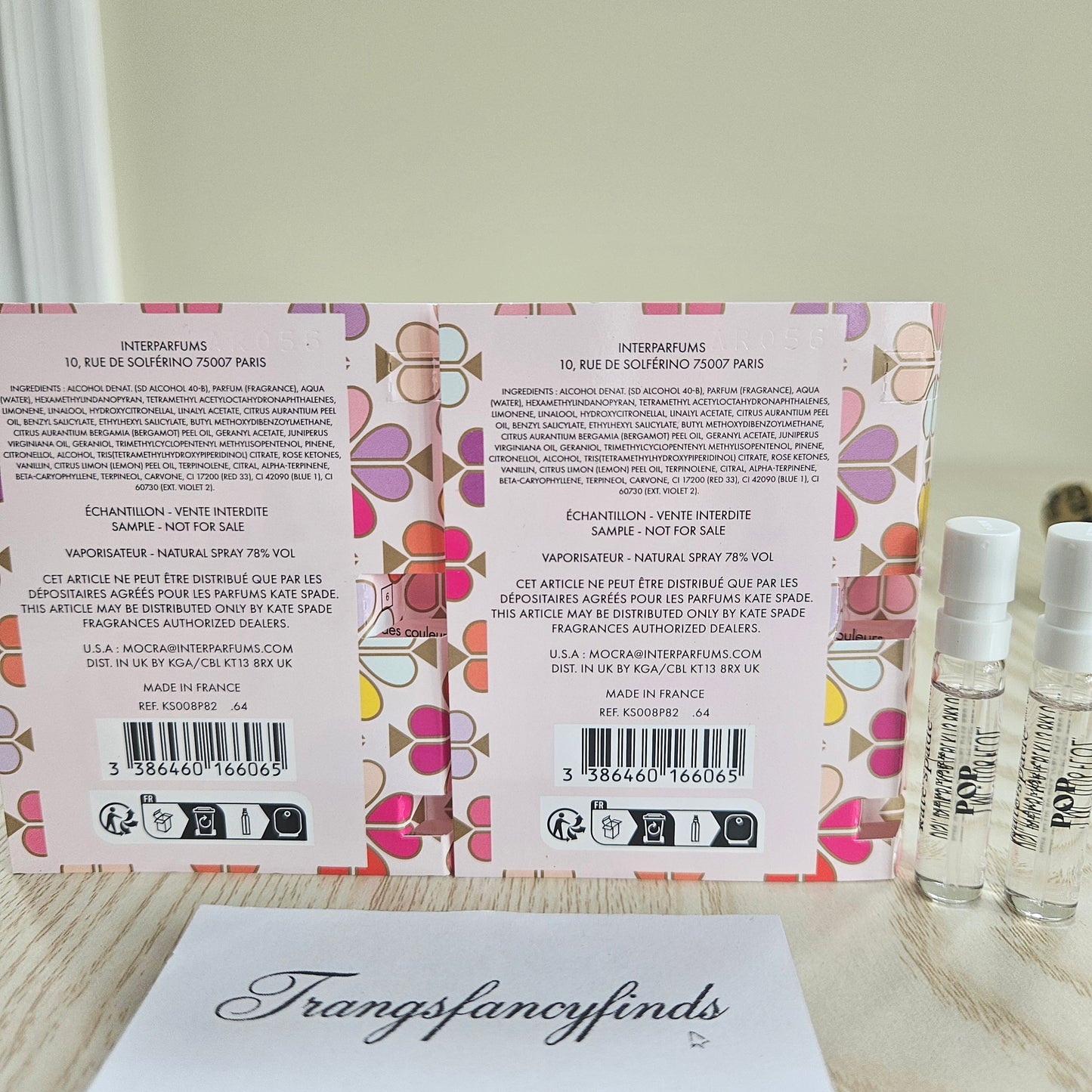 Kate Spade New York POP Eau de Parfum 2ml Sample Spray Vial Lot of 2