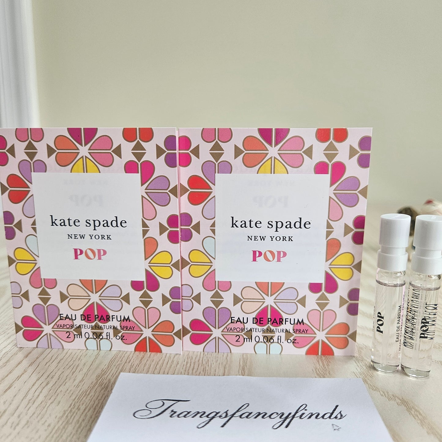 Kate Spade New York POP Eau de Parfum 2ml Sample Spray Vial Lot of 2