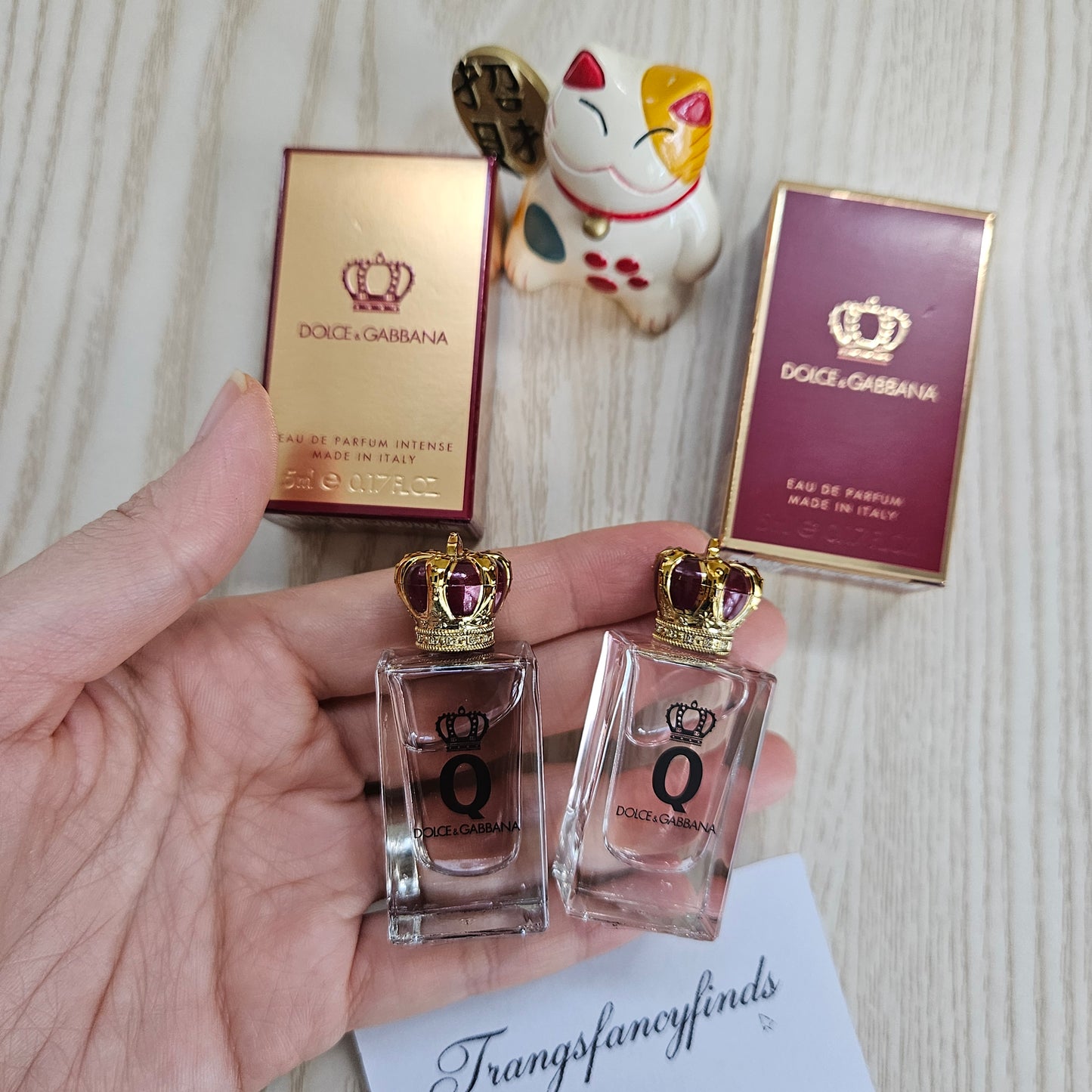 Dolce & Gabbana Q EDP Intense & EDP Mini Set 2x 5ml Dabber Miniature NIB
