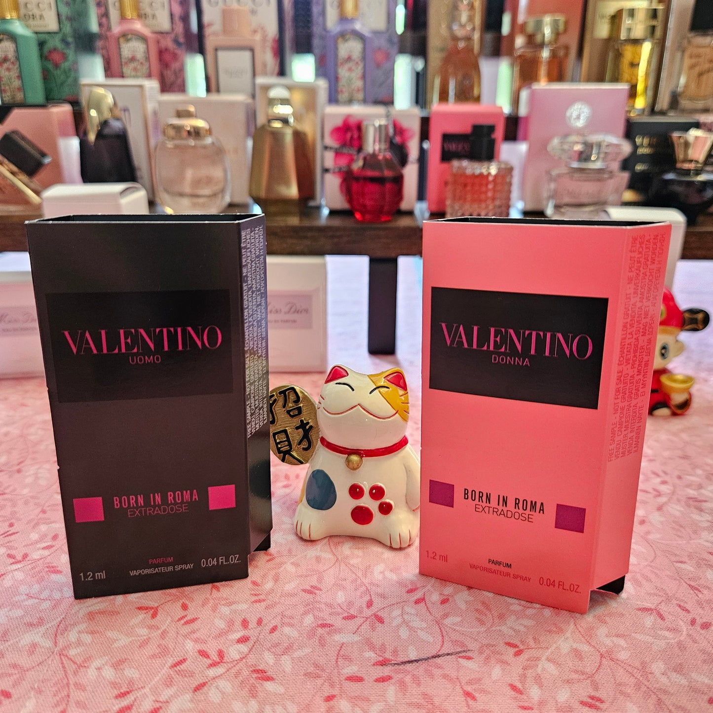 Valentino Born in Roma Extradose Parfum Sample Set x 2 Uomo & Donna 1.2ml Each